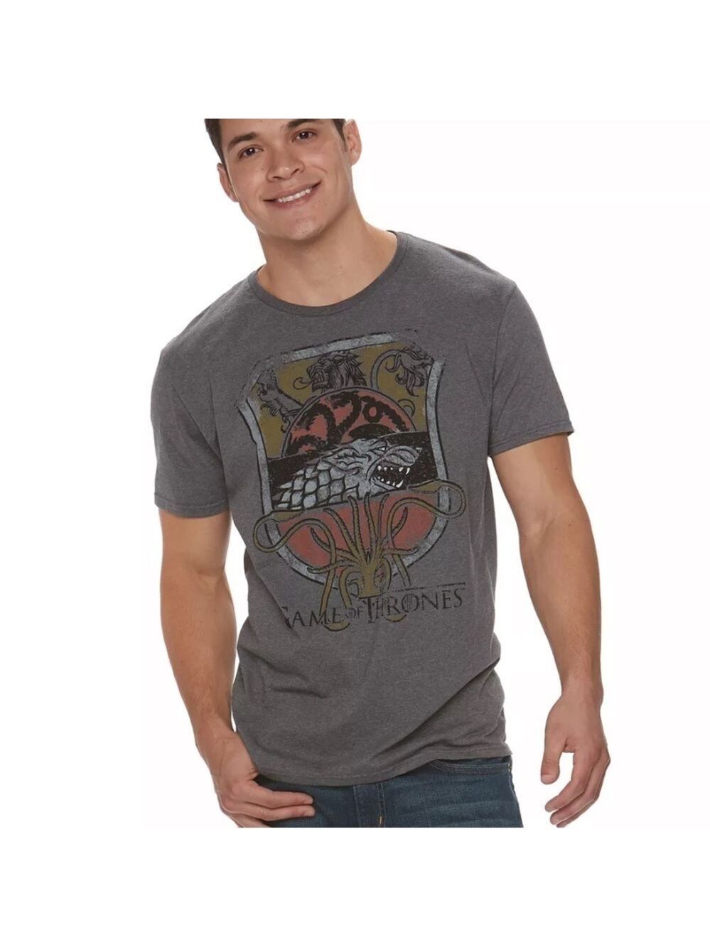 GAME OF THRONES GREY T-SHIRT MENS SIZE  SMALL